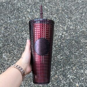 Starbucks Burgundy Textured Tumbler with Straw (3 for $55)